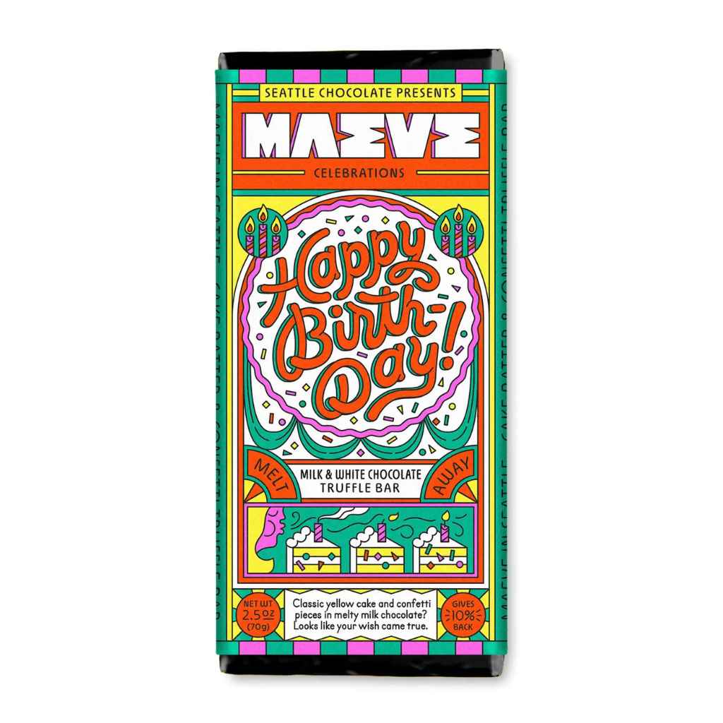 Happy Birthday Milk Chocolate Truffle Bar