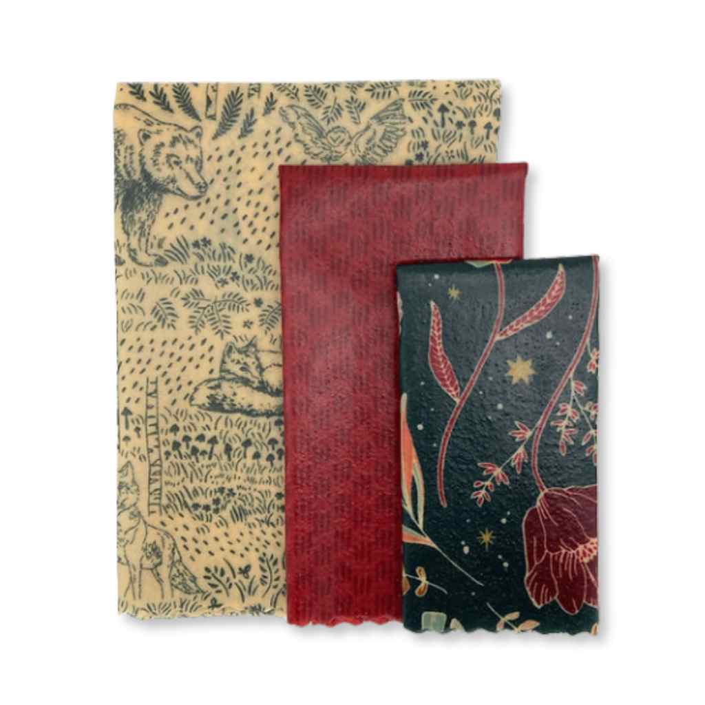 Beeswax Food Wraps | Wildwood 3-Pack
