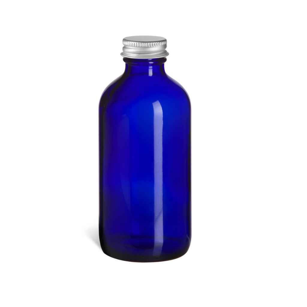 8 oz. Glass Boston Round Bottle | Clear, Amber, Cobalt