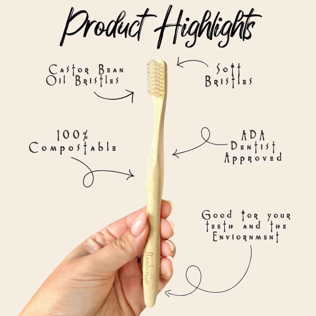 100% Compostable Wood Toothbrush