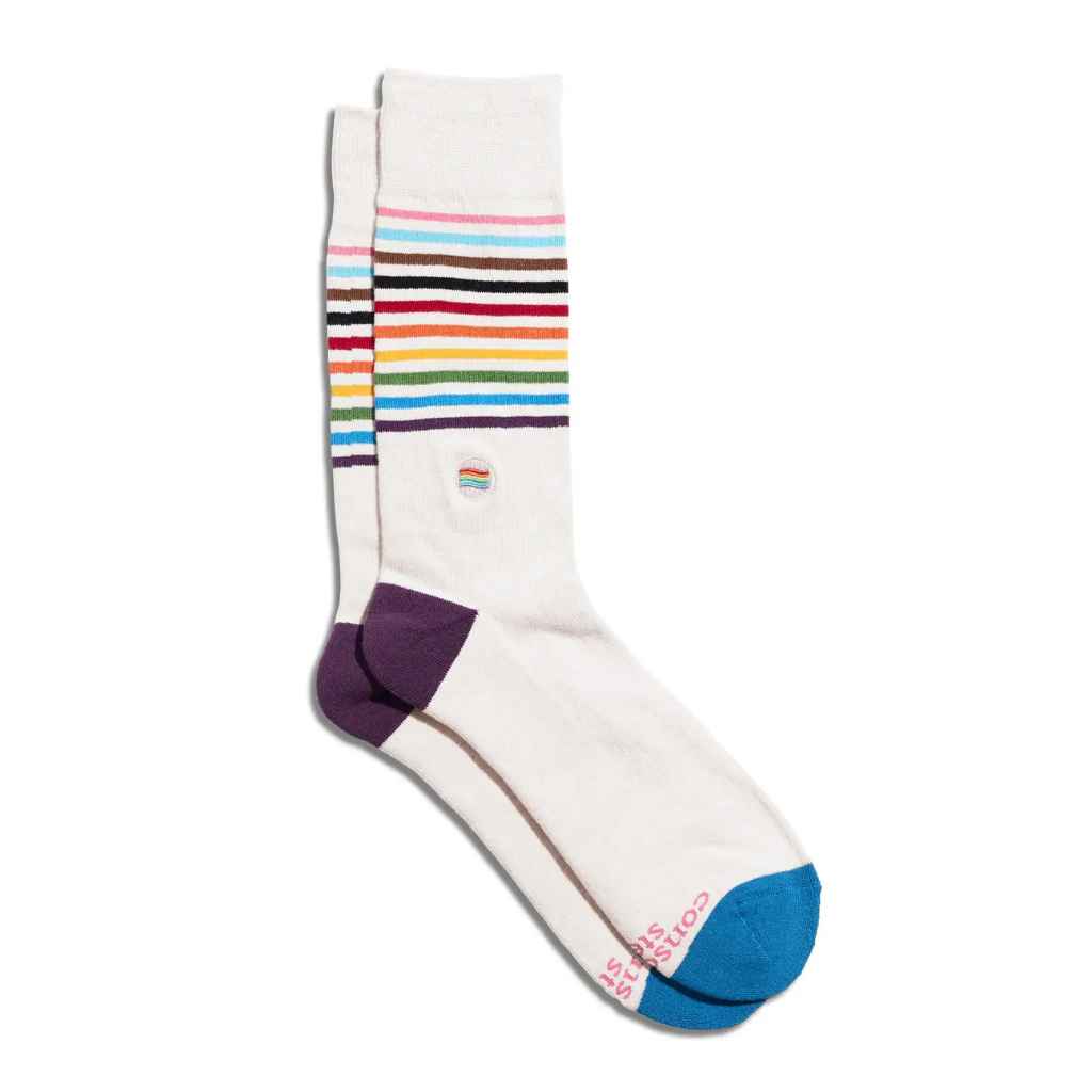 Organic Socks that Save LGBTQ Lives | Pride Flag