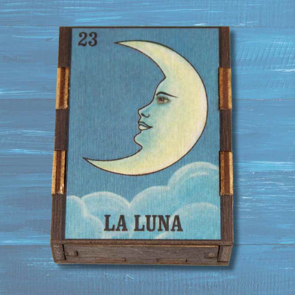 Luna Loteria Wood Match Box + Matches