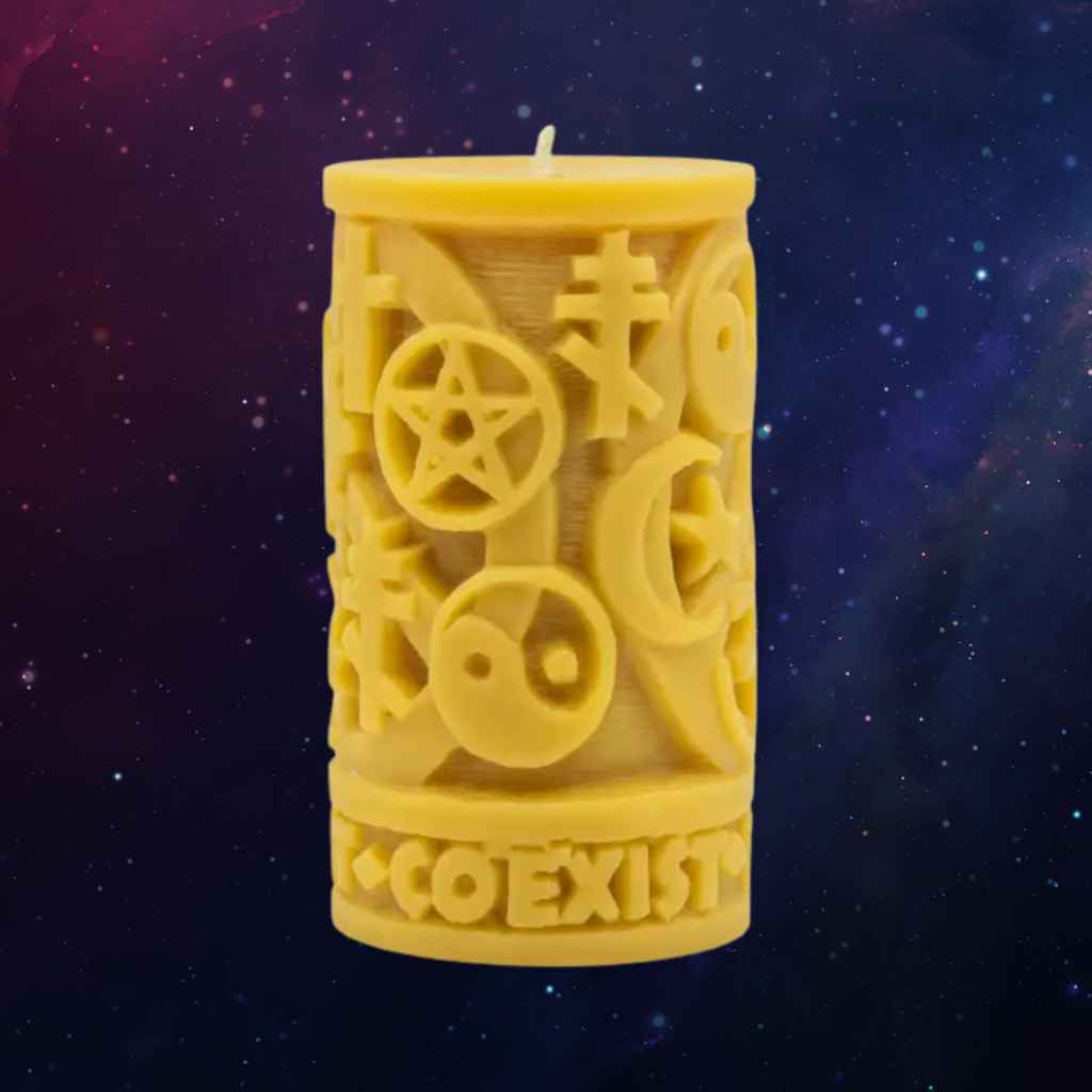 Unscented Beeswax Pillar | Coexist