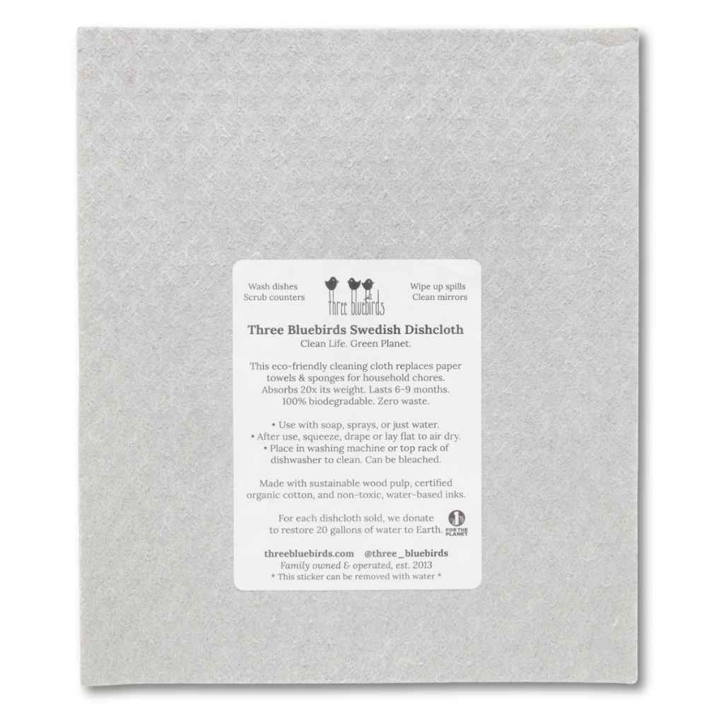 Wild Flowers on Grey — Swedish Dishcloth