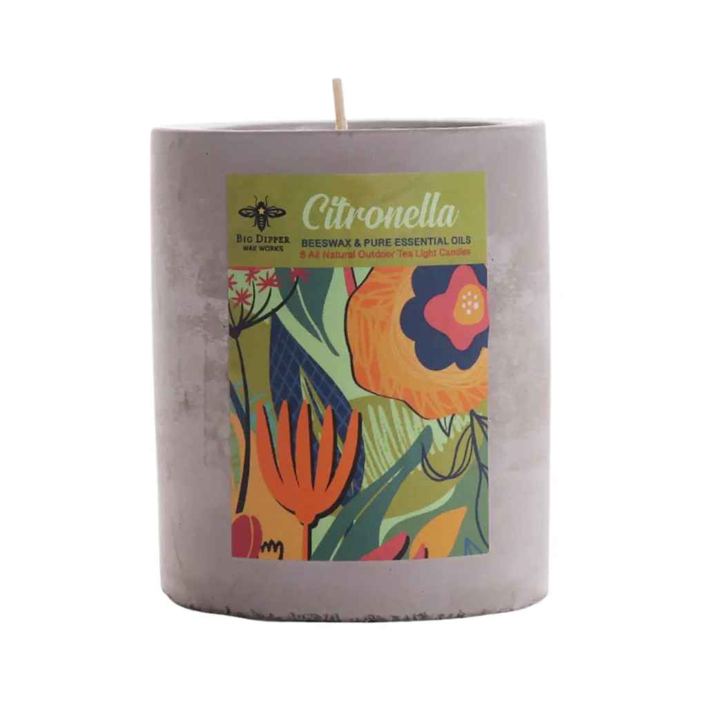 Citronella Candle in Concrete Cup