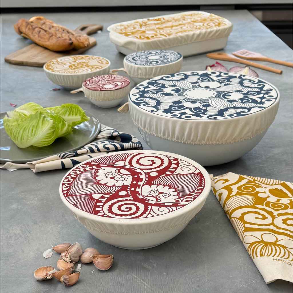 Paradise Organic Cotton Dish Covers — 3-Pack (M,L,XL)