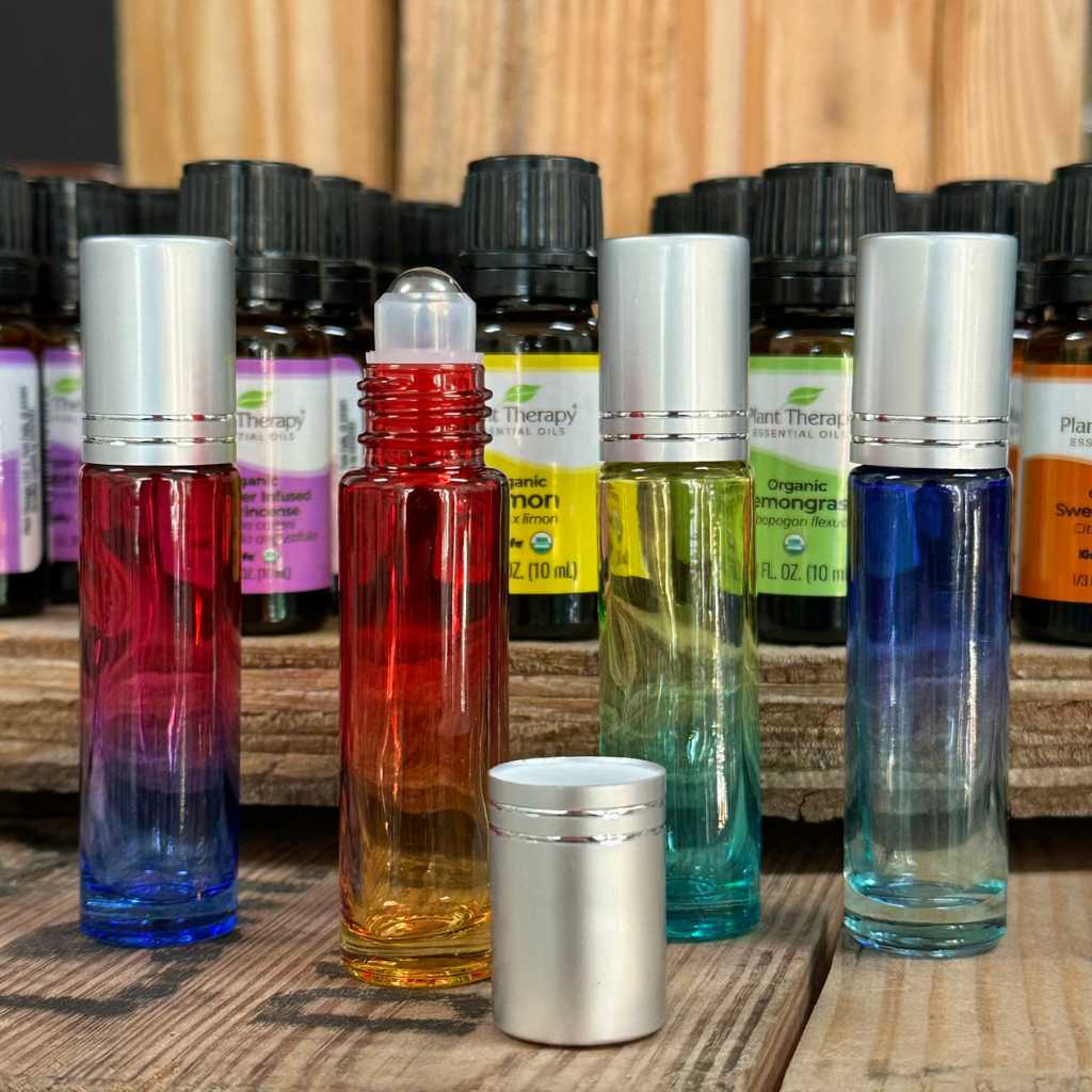 Essential Oil Roller Bottle Applicator (Glass Vial + Stainless Roller Ball)
