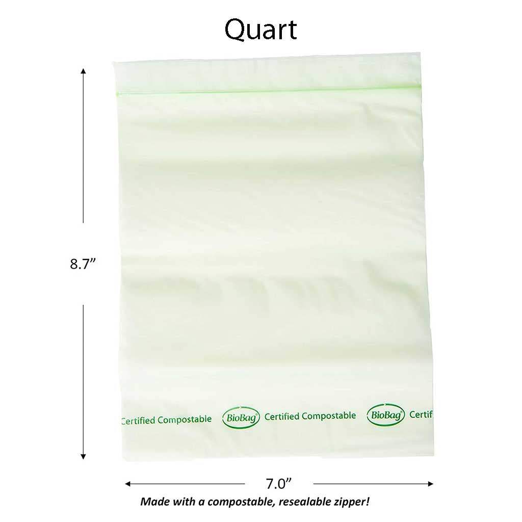 Resealable Zip Bags — Snack, Sandwich, Quart, Gallon