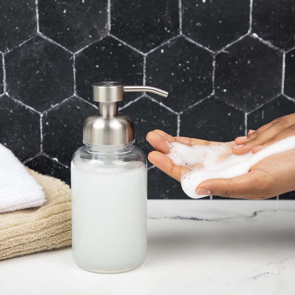 Meliora Foaming Hand Soap Refill Tablets. Plastic-free, dye-free, preservative-free, palm oil-free, cruelty-free, synthetic frangrance-free. Made in the USA in Chicago, IL. 6 tablets. Net wt. 3 oz. Makes up to 9 oz. of foaming hand soap.