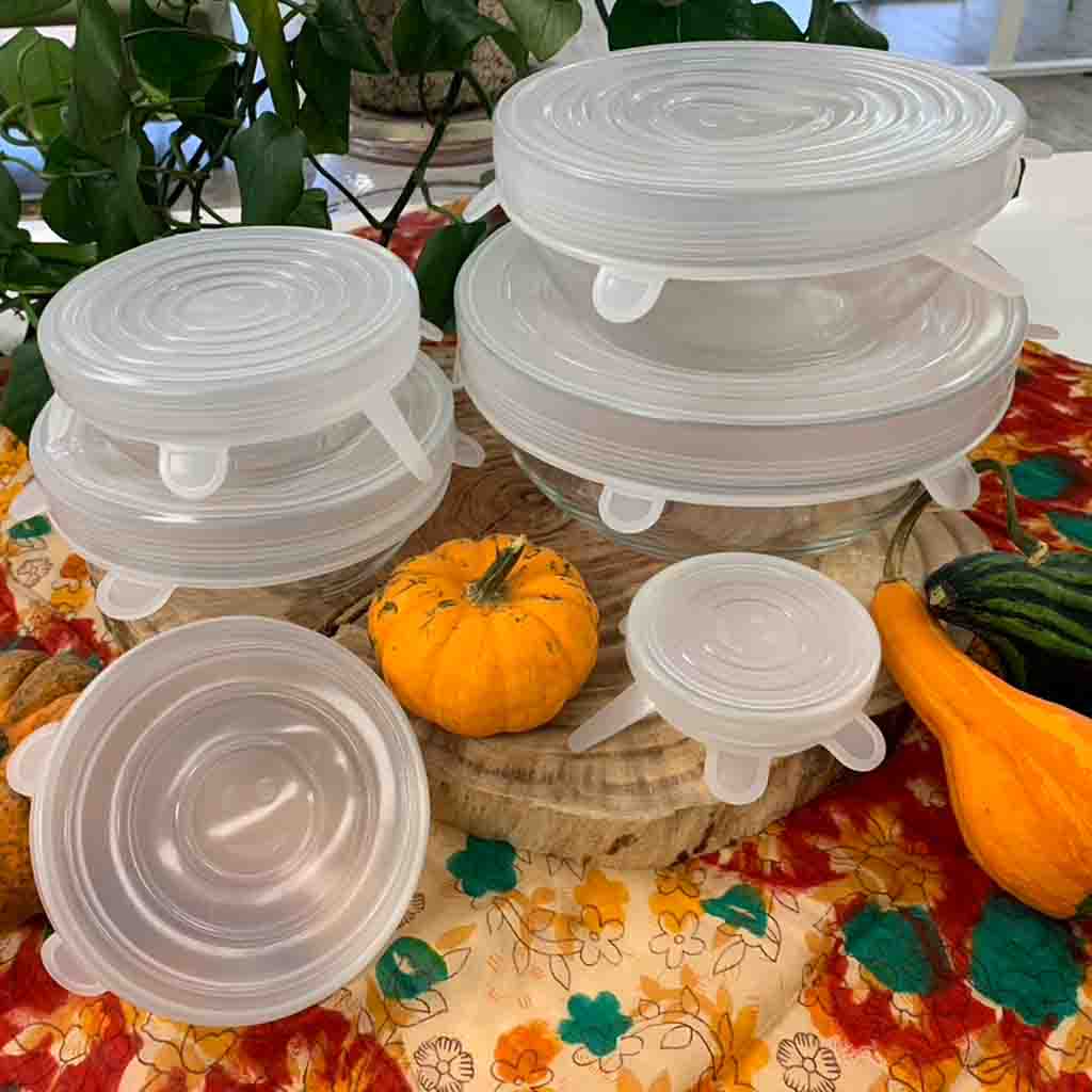 Reusable Silicone Lids — Set of 6