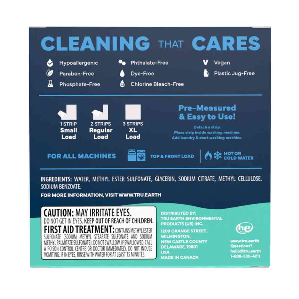 Tru Earth Eco-Strips Ultra Laundry Detergent | Fragrance Free