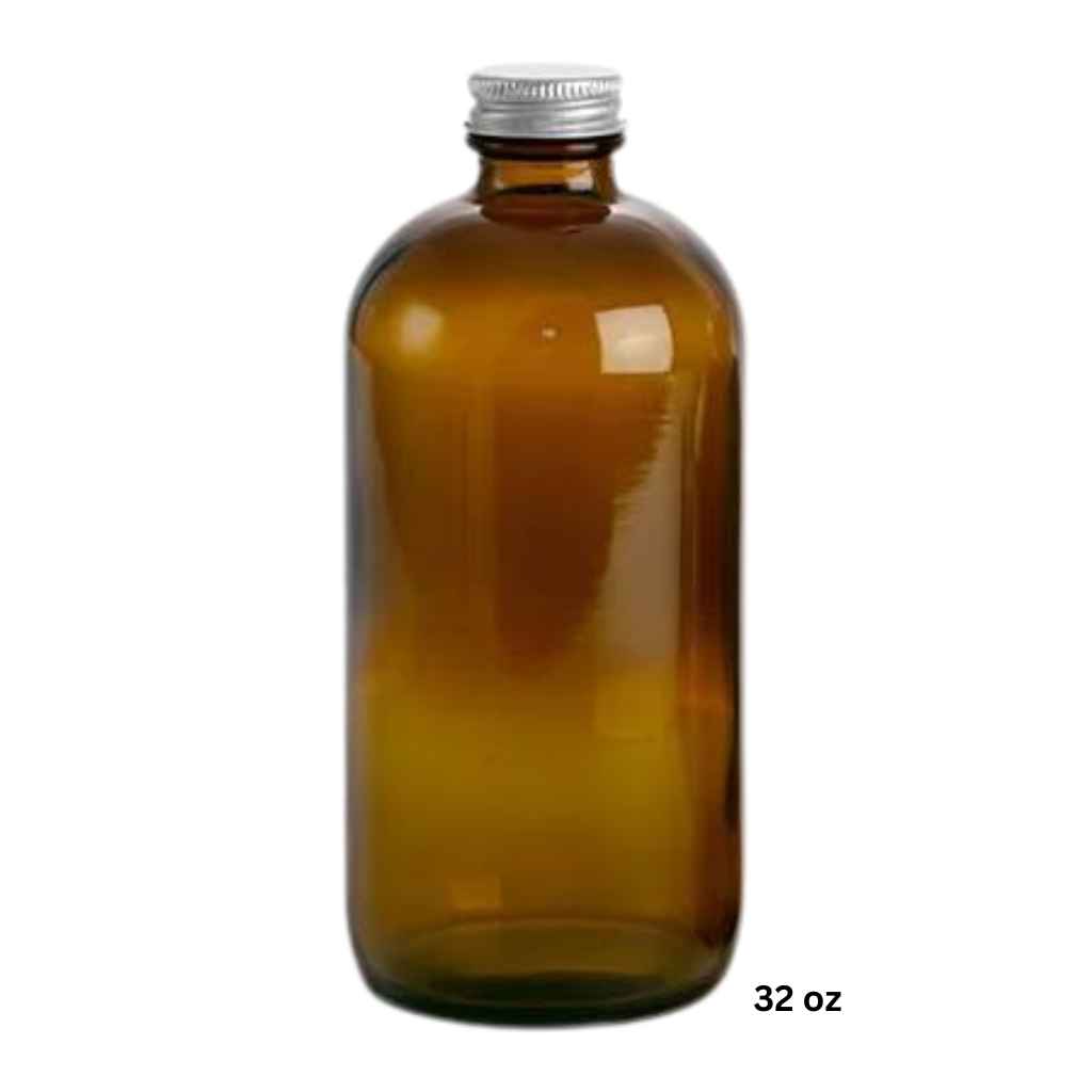 32 oz. Glass Boston Round Bottle