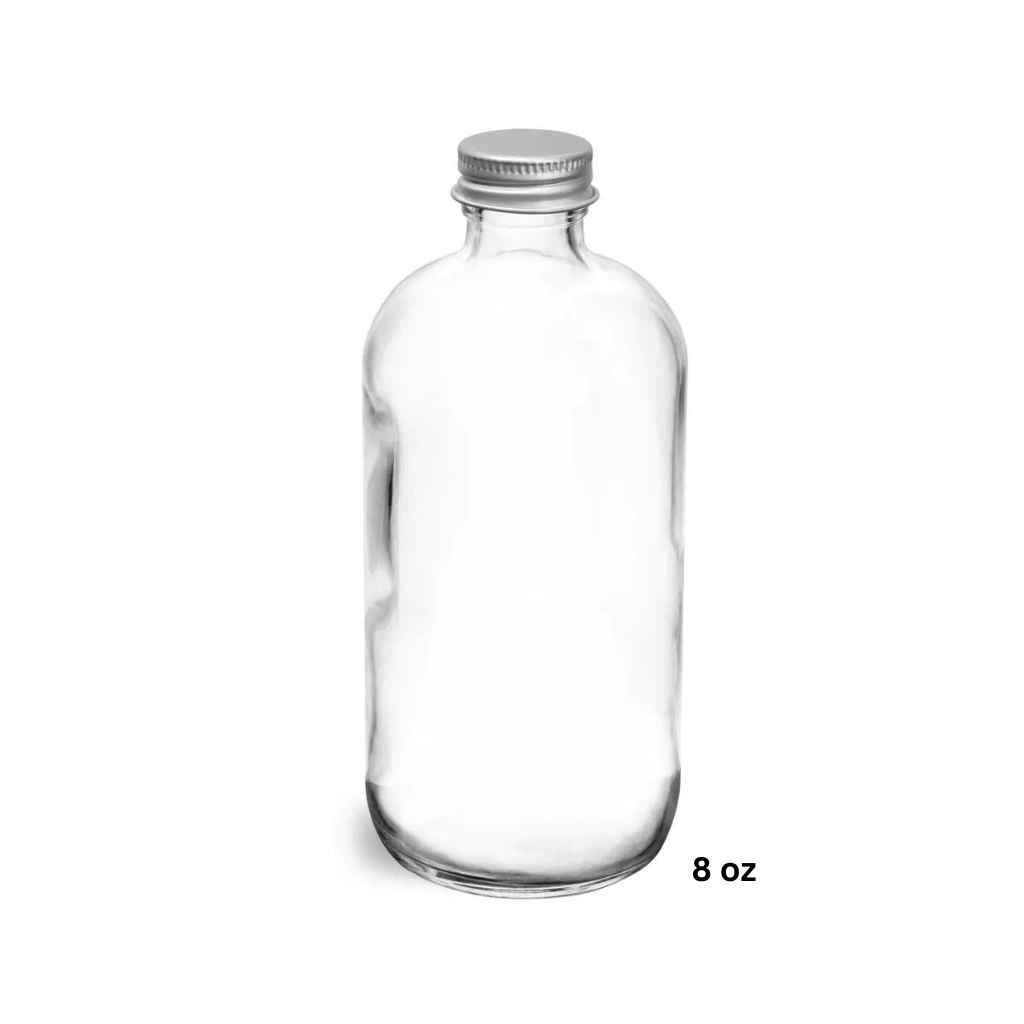 Glass Boston Round Bottle 8 oz