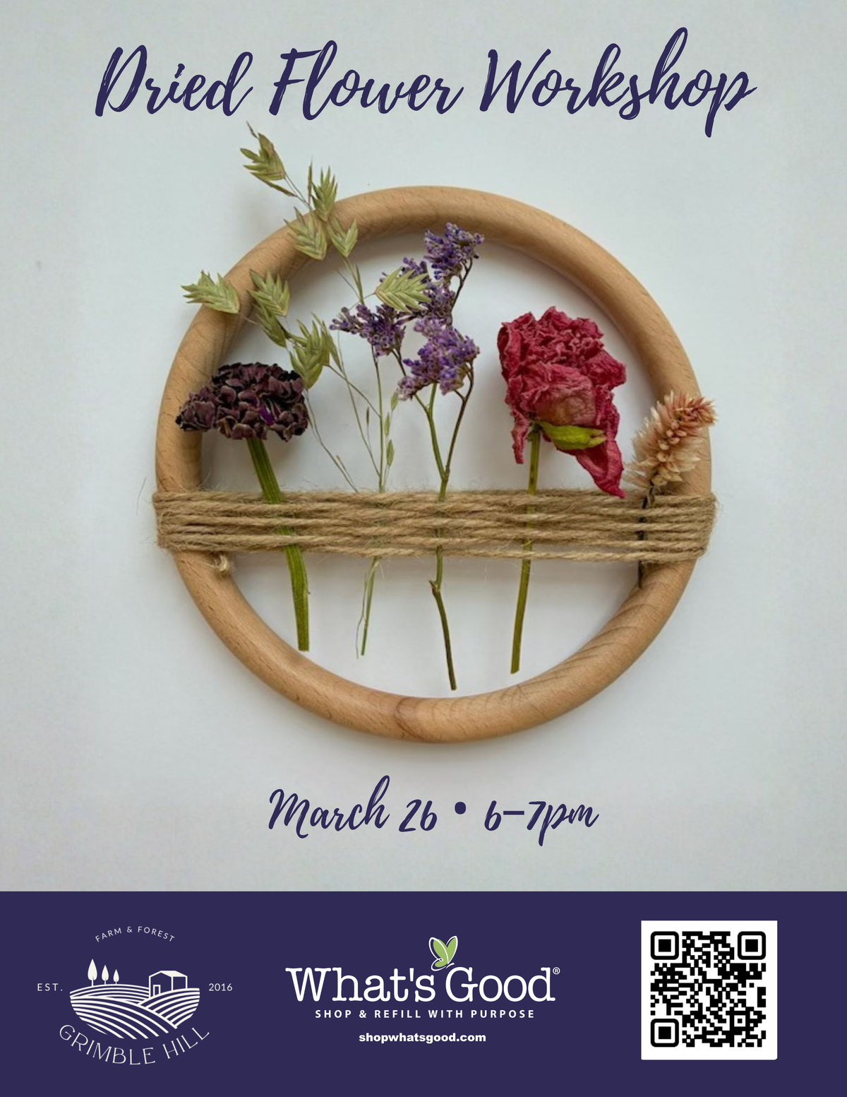 Dried Flower Wreath Workshop | March 26, 2026