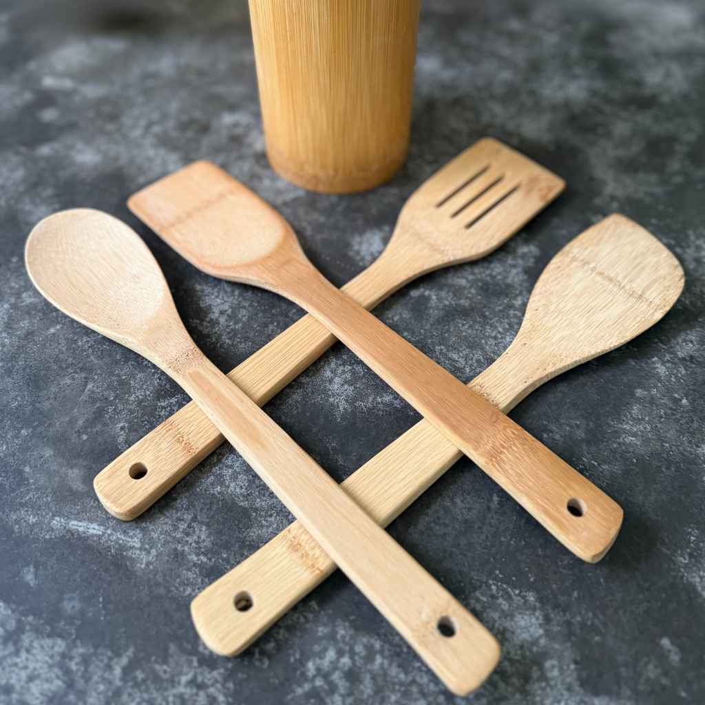 Bamboo Kitchen Utensil 5-Piece Set
