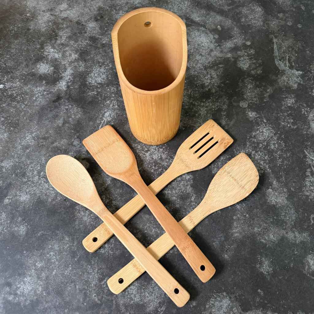 Bamboo Kitchen Utensil 5-Piece Set