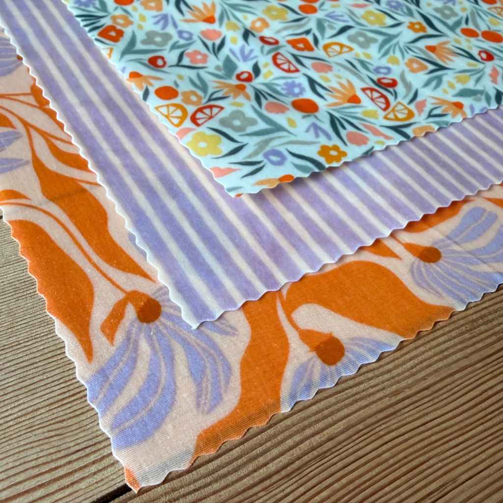 Floral Zest 3-Pack | Beeswax Food Wraps