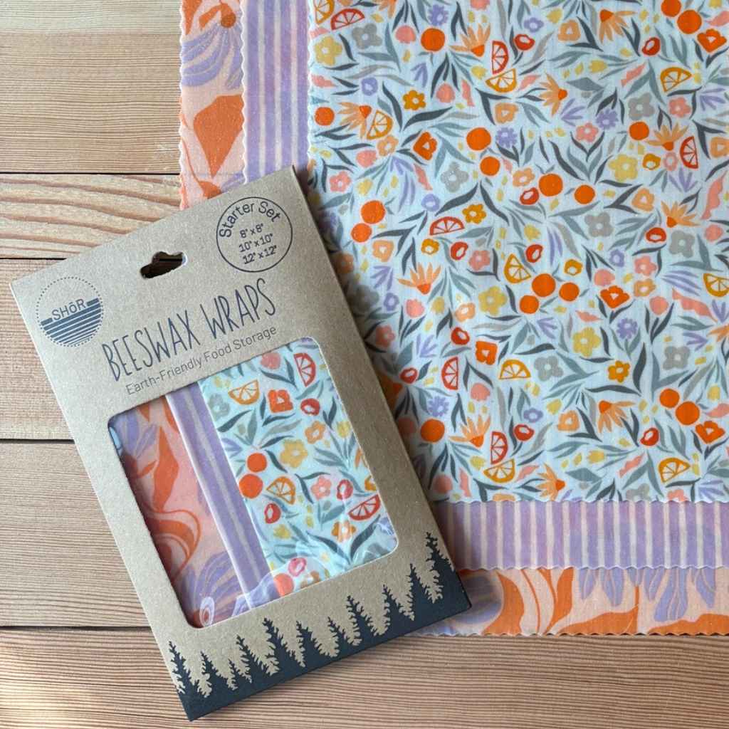 Floral Zest 3-Pack | Beeswax Food Wraps