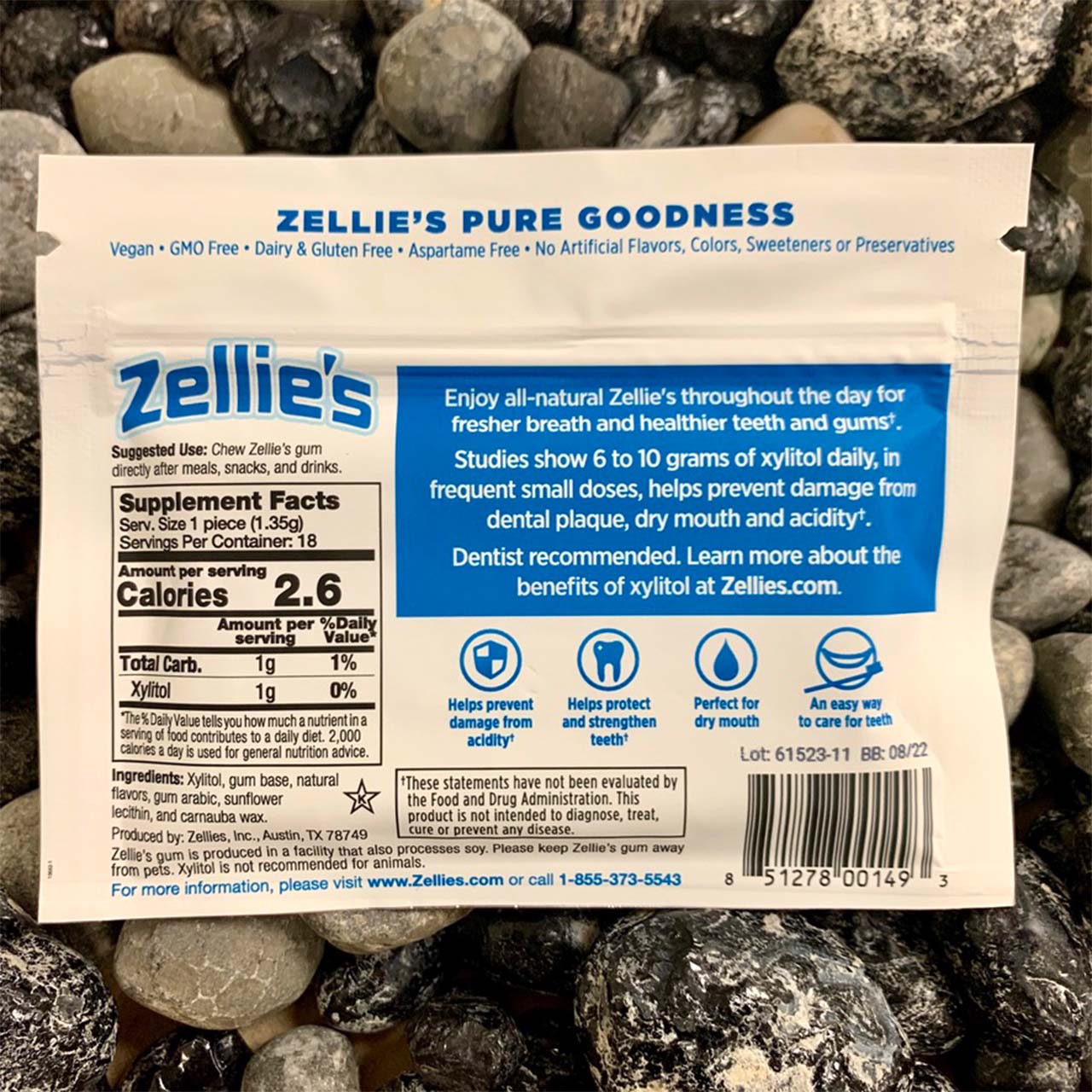 Zellie's All Natural Gum — Fresh Fruit