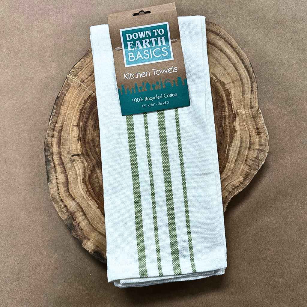 100% Recycled Cotton Kitchen Towels — 3-Pack