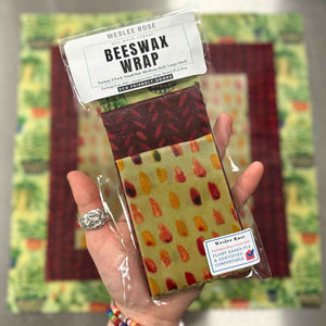 Weslee Rose BEESWAX WRAPS Variety Pack includes 1 small, 1 medium, and 1 large organic compostable beeswax wraps