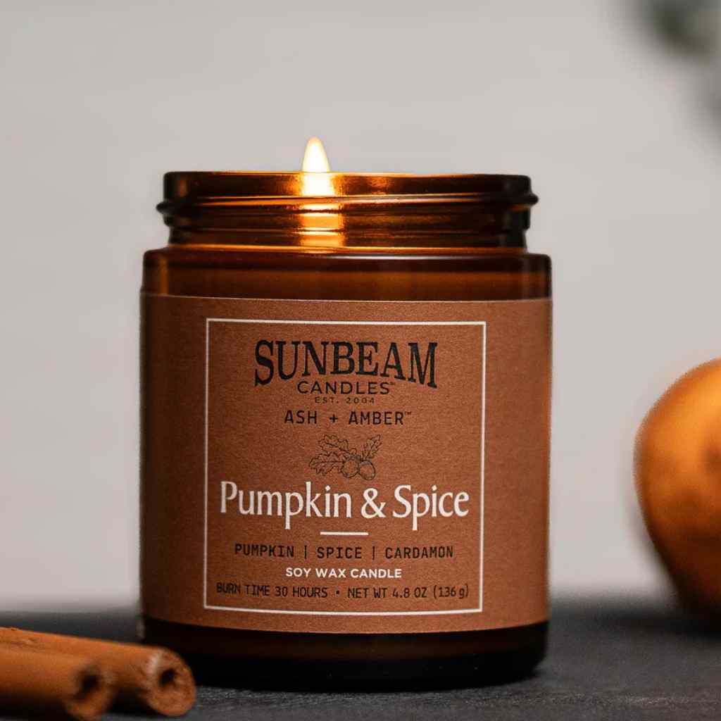 Autumn Jar Candles |  Pumpkin &amp; Spice