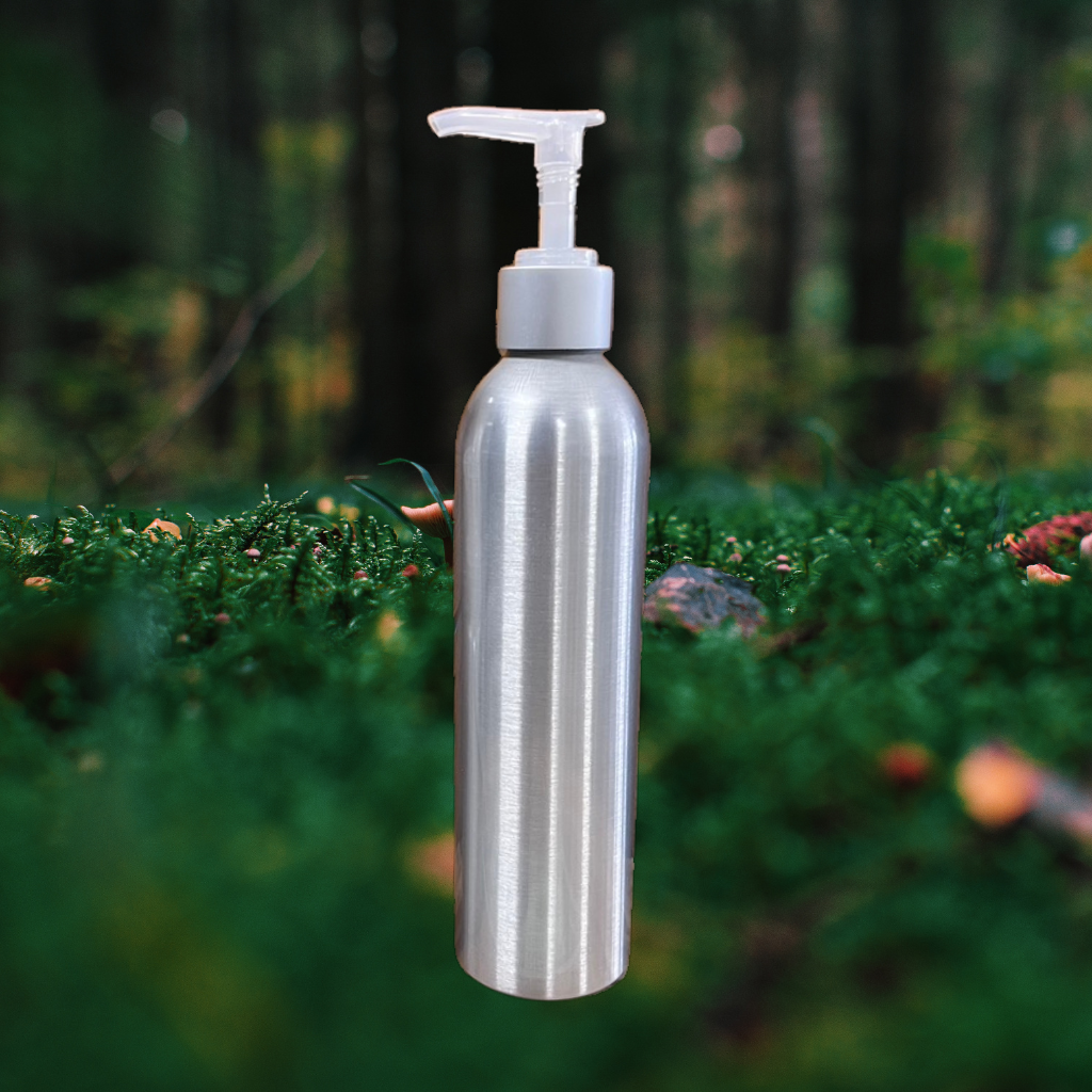 Brushed Aluminum Bottles & Tops