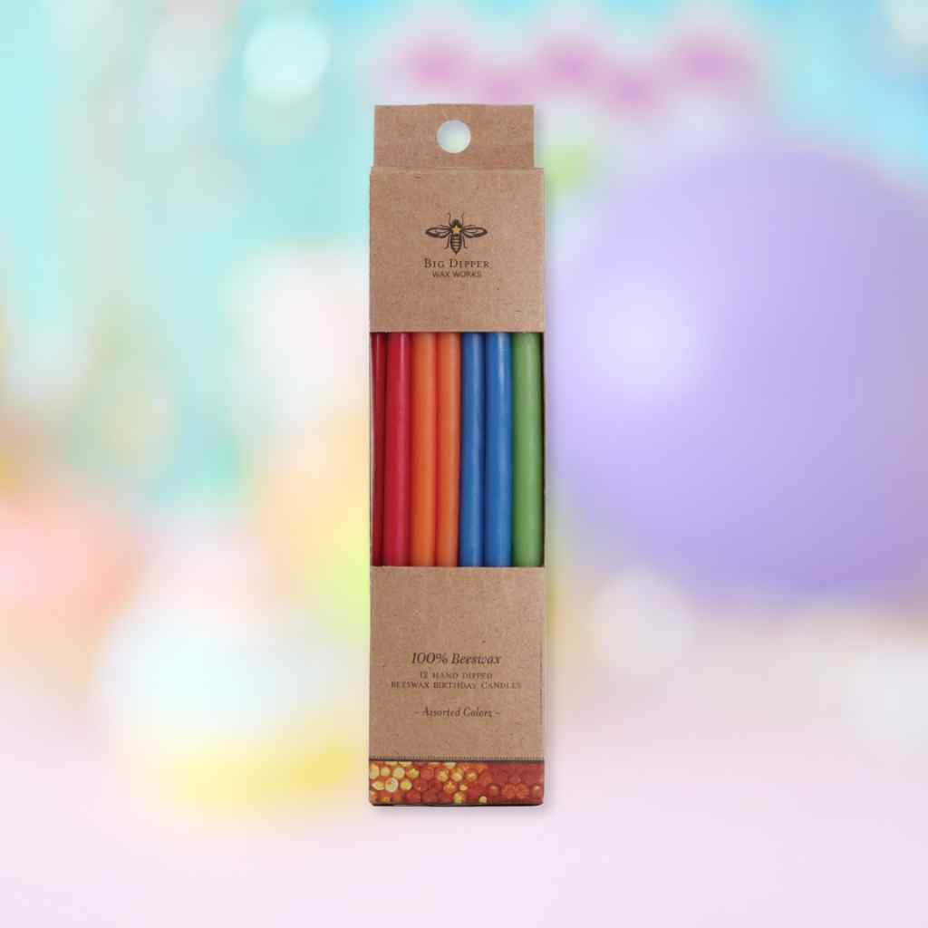 Birthday Candles 6&quot; — 100% Pure Beeswax