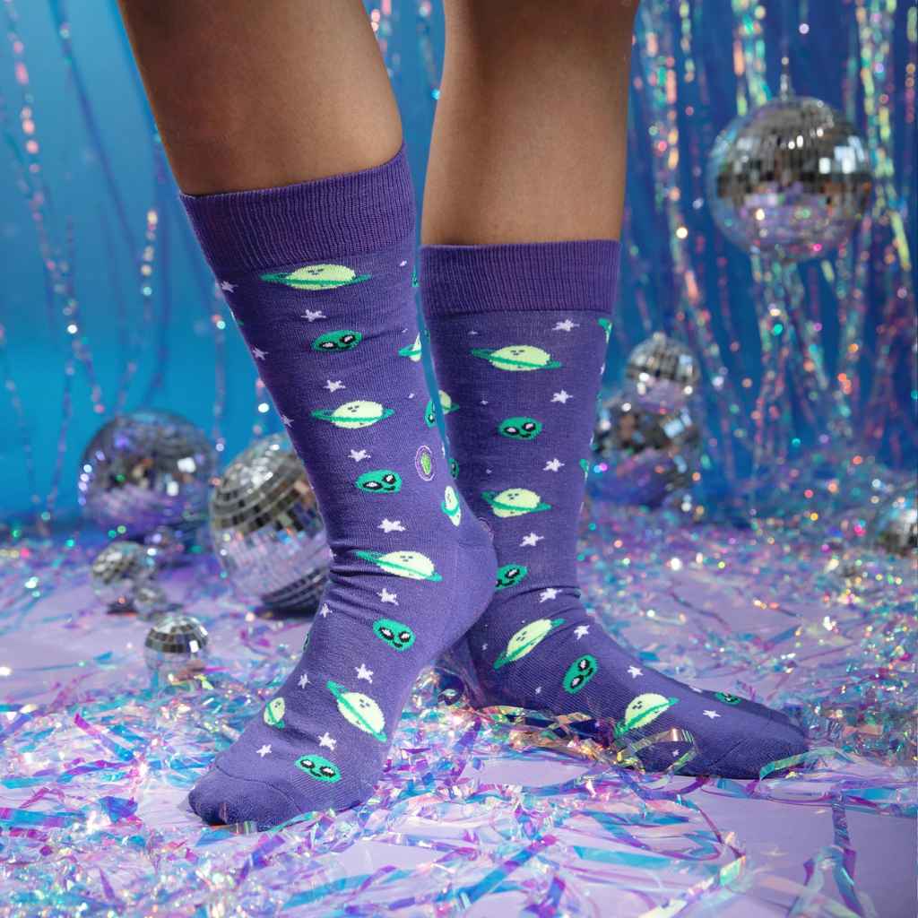 Organic Socks that Give Books | Purple Planets