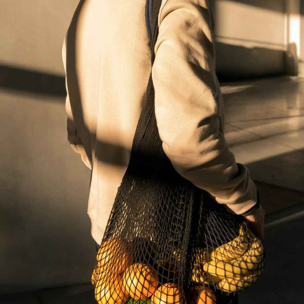 Reusable Market String Bag | Black - What's Good