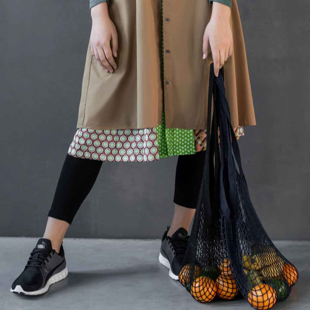 Reusable Market String Bag | Black, 10" or 22"