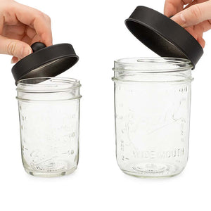 Apothecary Lids | Black or Stainless Steel | NO JAR