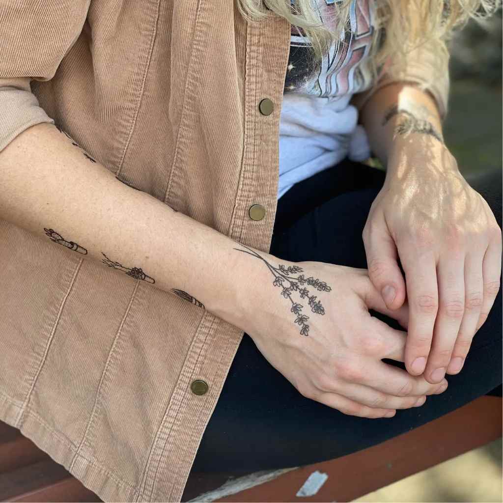 Temporary Tattoo | Lavender Twigs