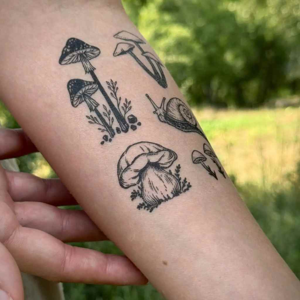 Temporary Tattoo | Little Mushrooms
