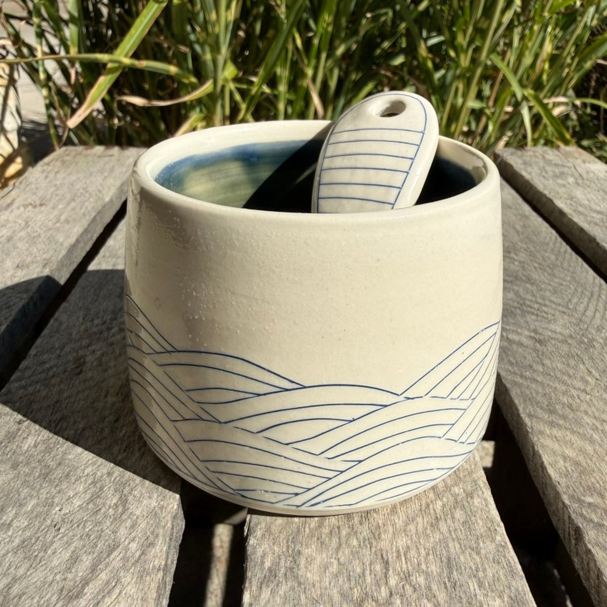 Handmade Condiment Bowl &amp; Spoon