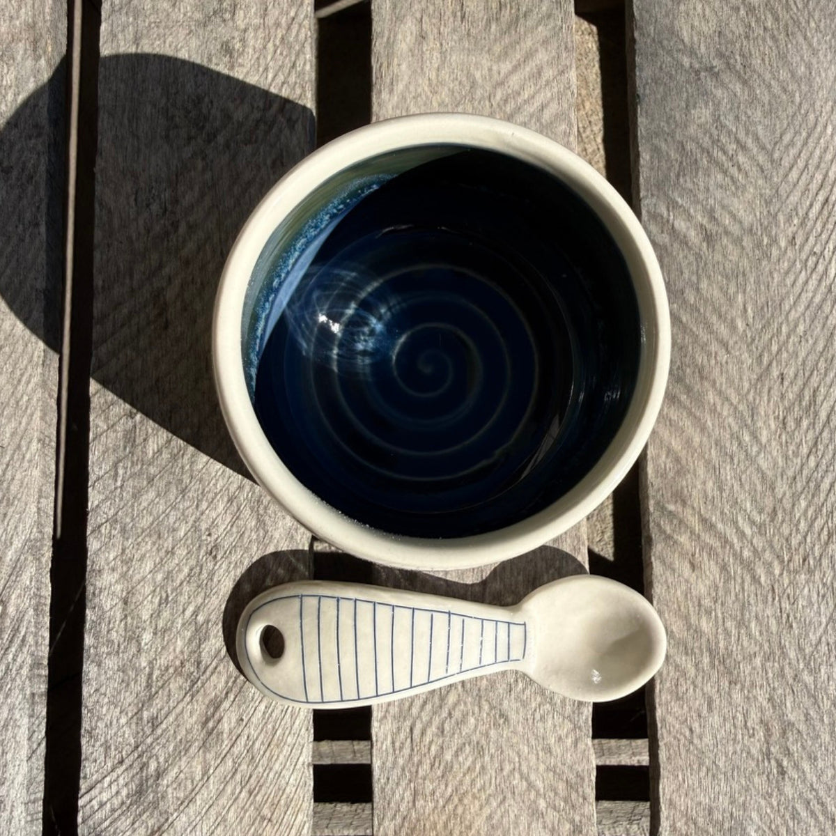 Handmade Condiment Bowl &amp; Spoon