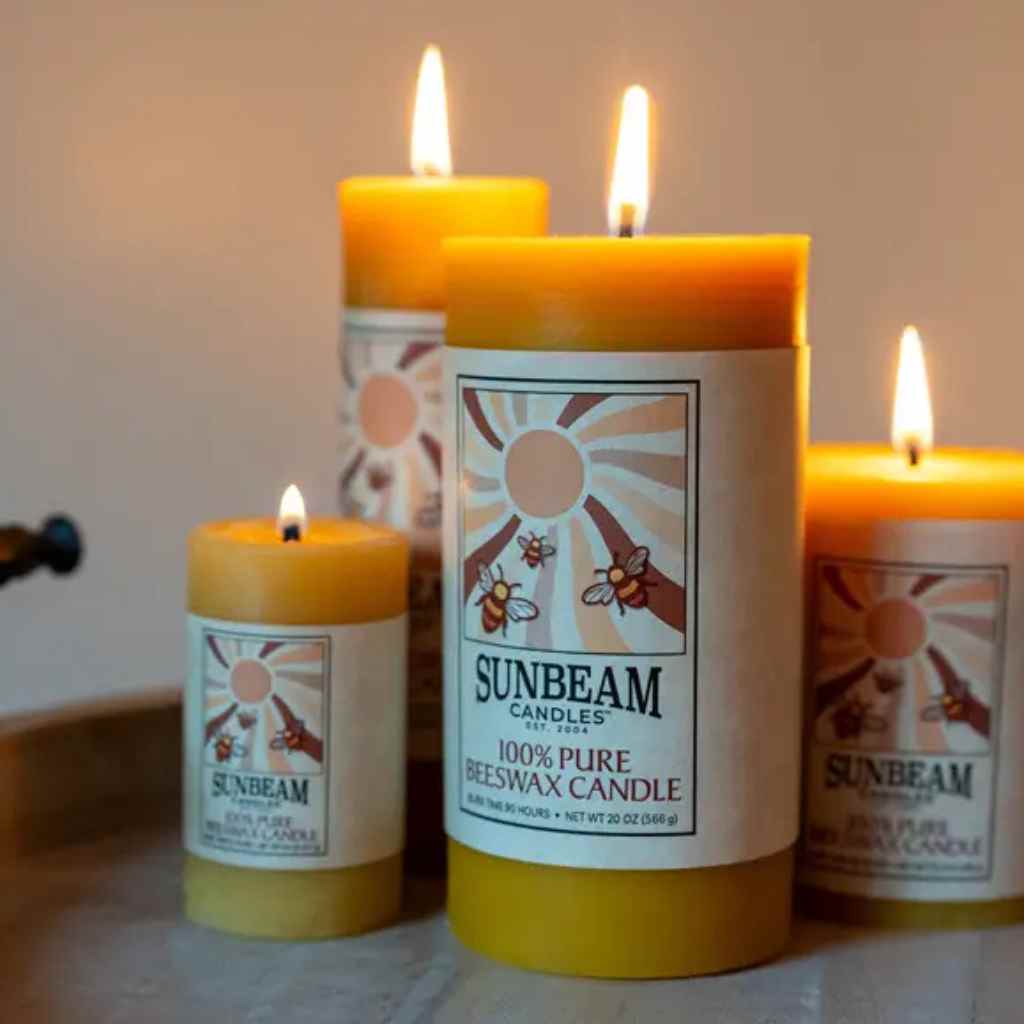 Unscented Beeswax Pillar | 3 x 6