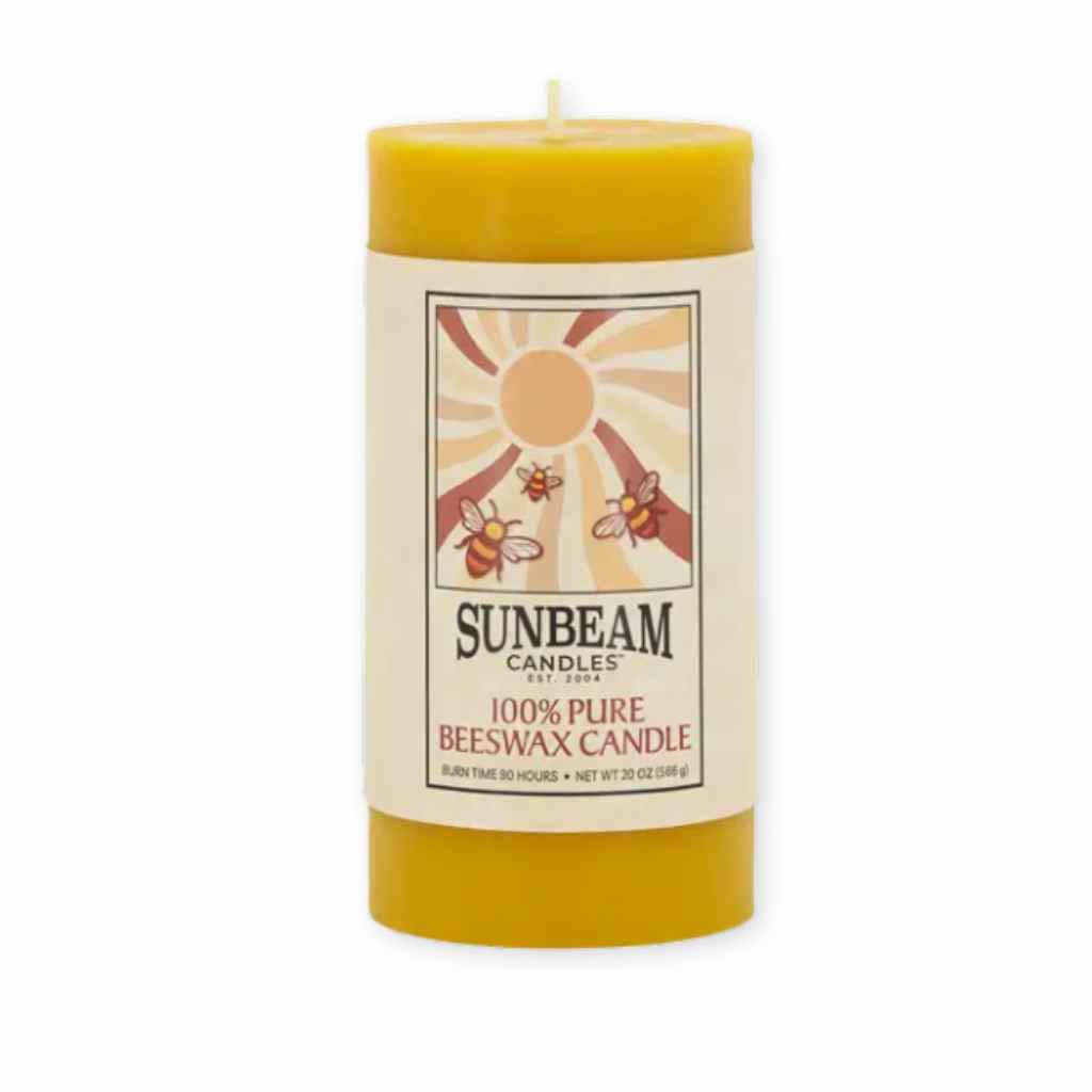 Unscented Beeswax Pillar | 3 x 6