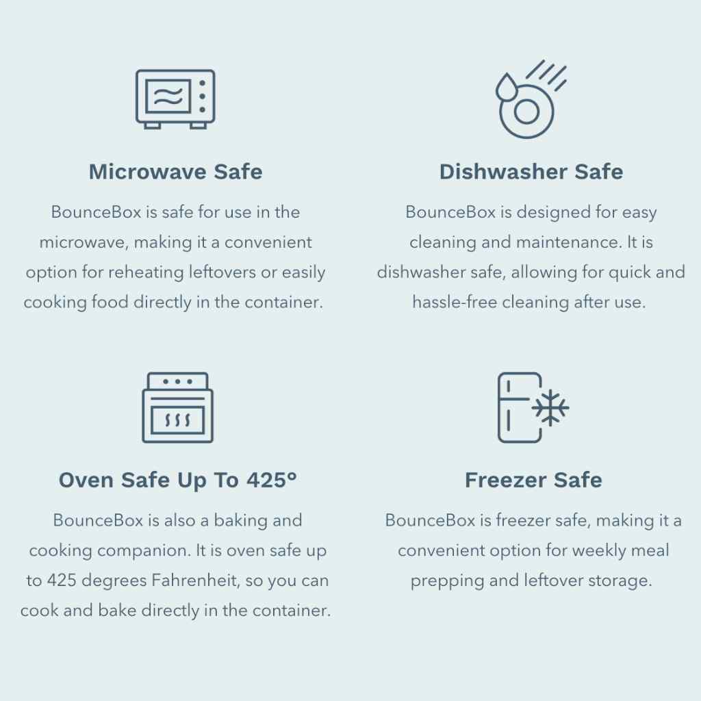 Plastic Free Silicone Food Containers  — Rectangle 48 oz