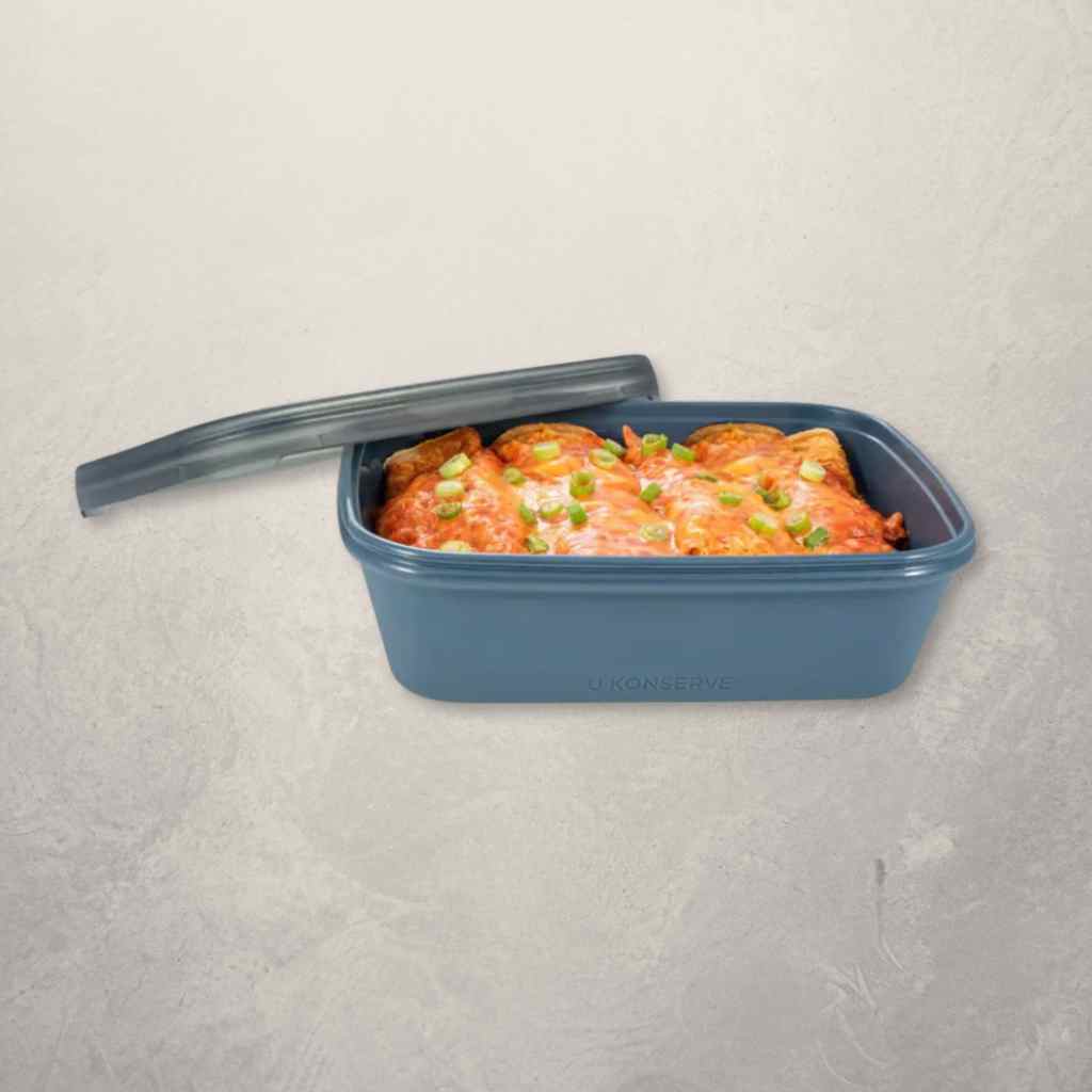 Plastic Free Silicone Food Containers  — Rectangle 48 oz