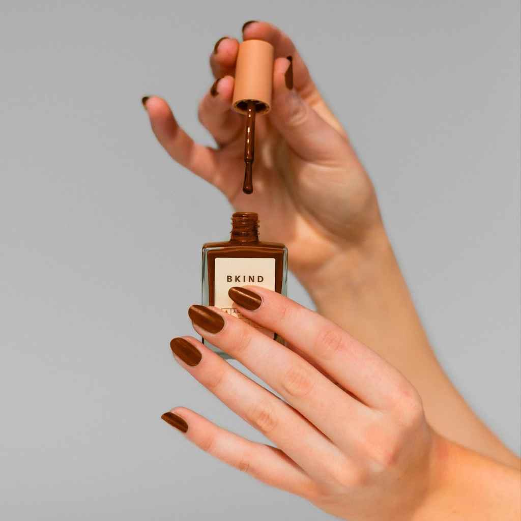 vegan, 77% plant-based, 21-FREE, professional-grade nail polish in CHAI by BKIND