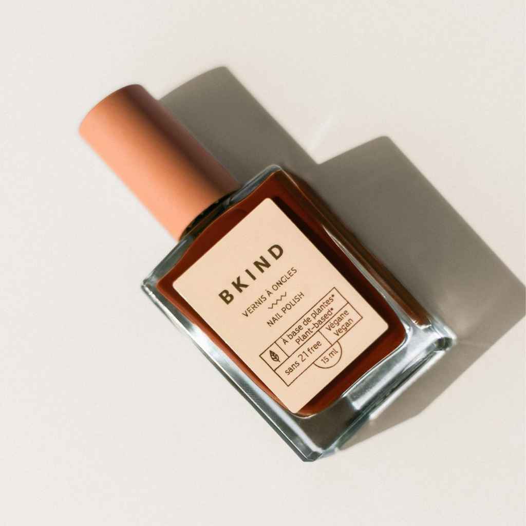 vegan, 77% plant-based, 21-FREE, professional-grade nail polish in CHAI by BKIND