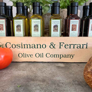 Cosimano & Ferrari Olive Oil Company. Olive oils and balsamic vinegars sourced in Italy, made in USA.