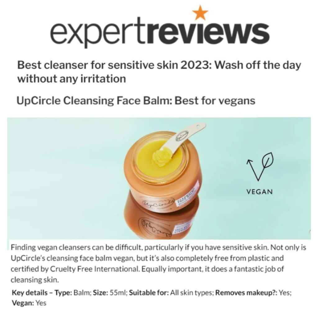 review of UpCircle Cleansing Face Balm, vegan face cleanser for sensitive skin, award-winning all natural face balm