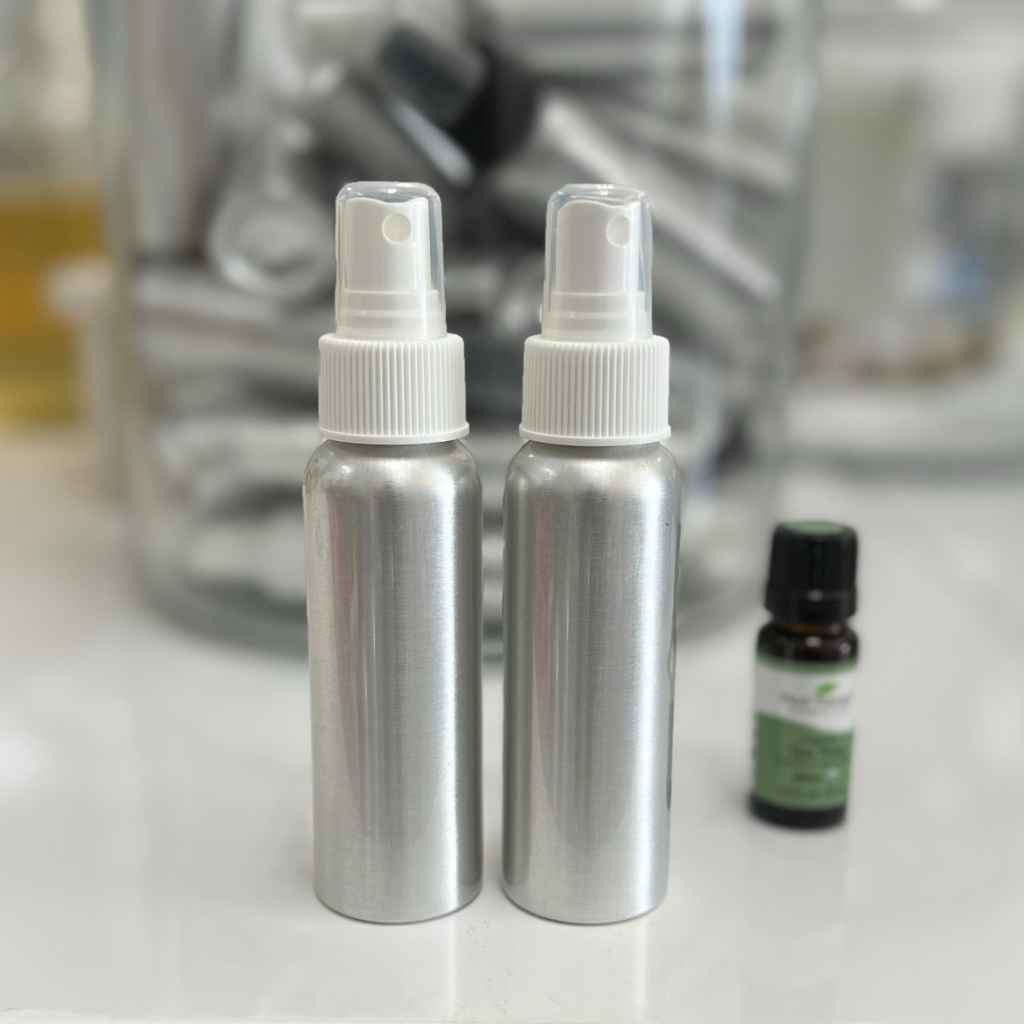 Brushed Aluminum Bottles &amp; Tops