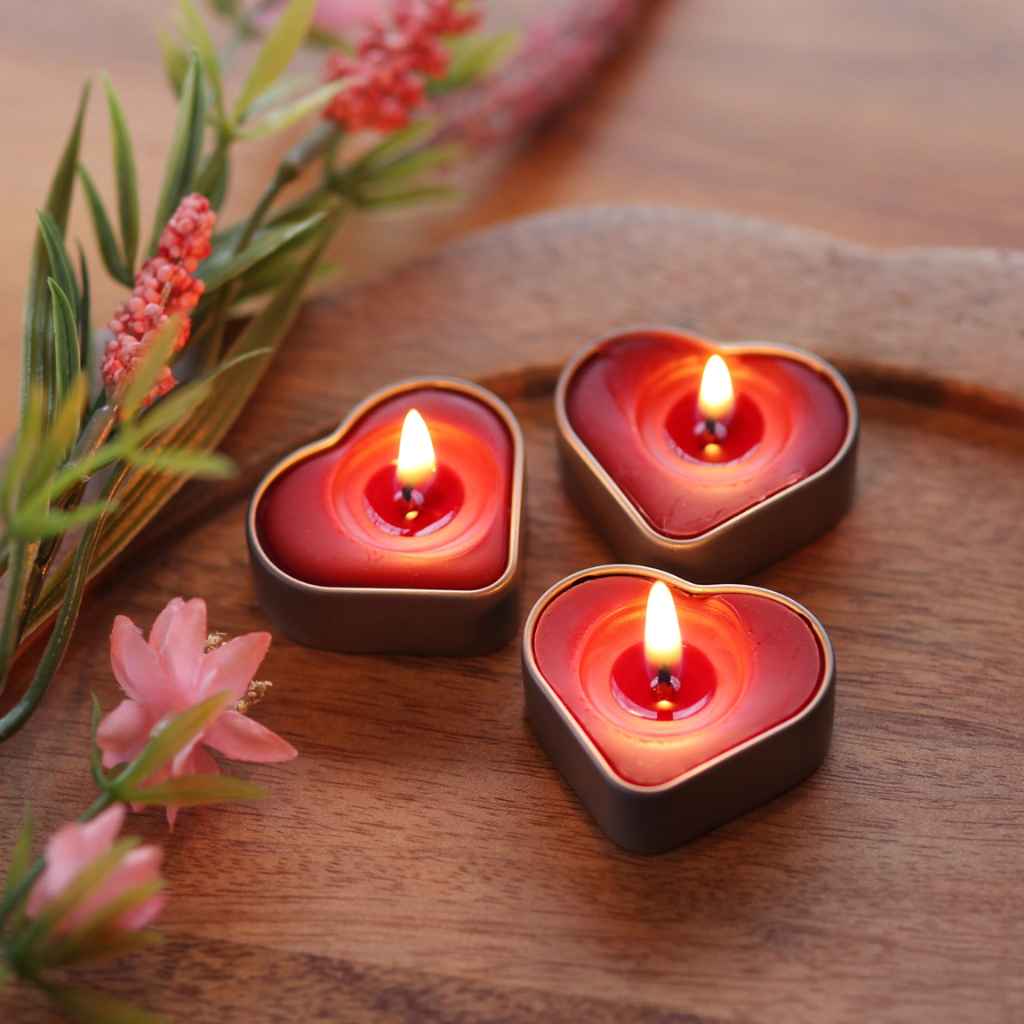 100% Beeswax Heart Candle Tin