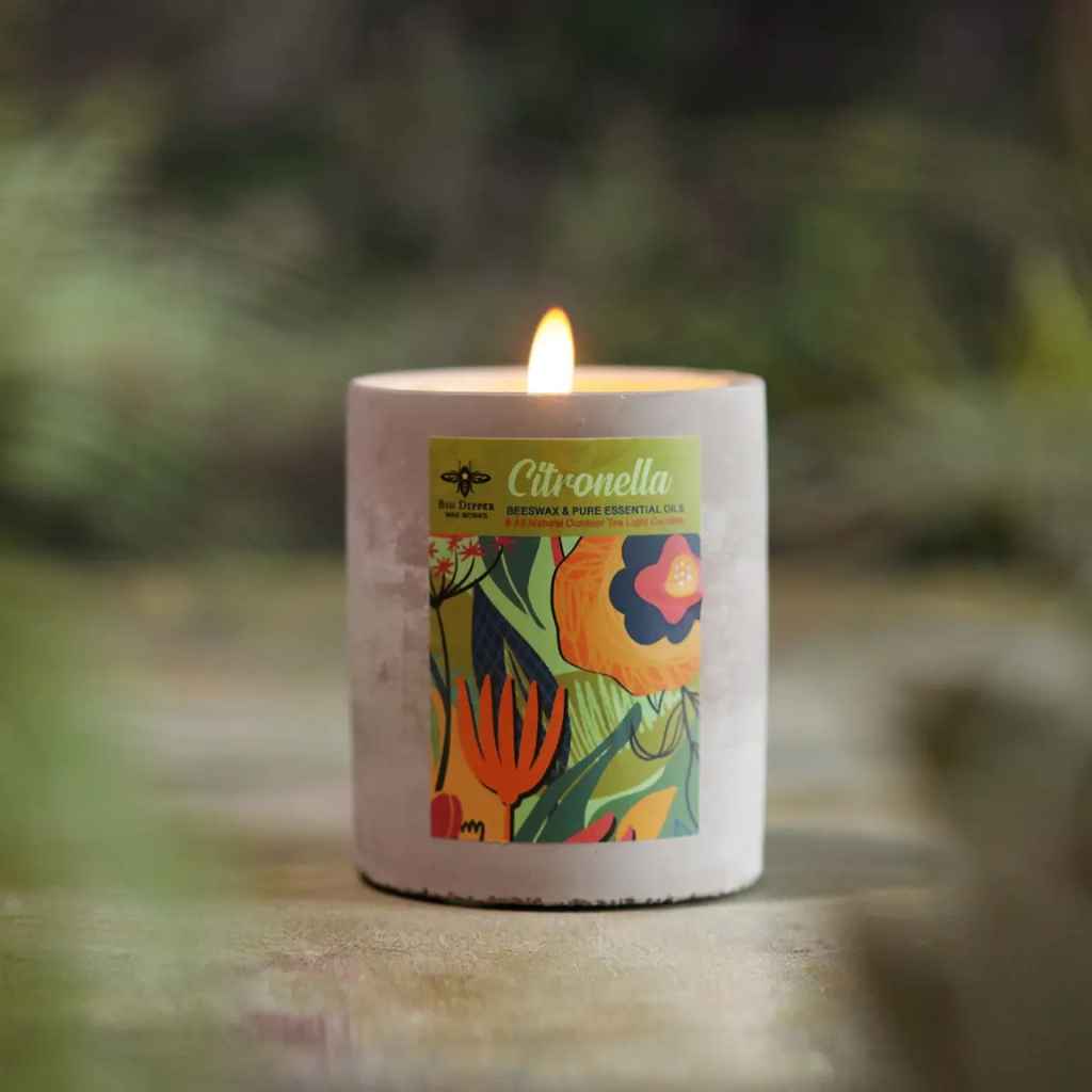 Citronella Candle in Concrete Cup