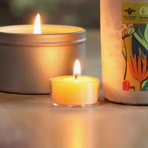 Citronella Tea Light Candles — Beeswax & Soy