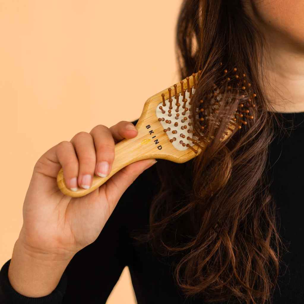 Bamboo Hair Brush (small) made by BKIND. 