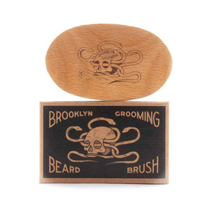 Brooklyn Grooming Beard Brush - a wooden (Beechwood) brush with boar hair bristles